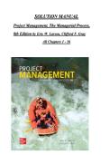 Full Solution Manual for Project Management&colon; The Managerial Process&comma; 8th Edition by Erik W&period; Larson and Clifford F&period; Gray &vert; Complete Chapter-by-Chapter &lpar;Ch 1-16&rpar; &vert; Verified Answers &vert; Detailed Rationales &vert; Updated 2026 Version