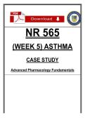 NR 565 Week 5 Notes &lpar;2026&rpar; PDF &vert; Asthma Case Study &vert; Advanced Pharmacology