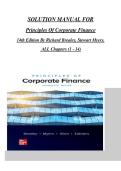 Full Solution Manual for Principles of Corporate Finance&comma; 14th Edition by Richard Brealey&comma; Stewart Myers&comma; Franklin Allen&comma; and Alex Edmans &vert; Complete Chapter-by-Chapter &lpar;Ch 1-34&rpar; &vert; Verified Answers &vert; Detailed Rationales &vert; Updated 2026 Version