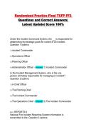 Randomized Practice Final TCFP FF2 Questions and Correct Answers&vert; Latest Update
