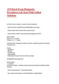 ATI Renal Exam &vert; Diagnostic Procedures Lab Tests &vert; With  Solutions