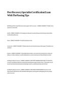 Peer Recovery Specialist Certification Exam With The Passing Tips&period;
