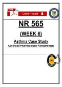 NR 565 Week 6 Asthma Case Study &lpar;2026&rpar; PDF &vert; Advanced Pharmacology Fundamentals