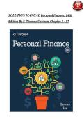 Full Solution Manual for Personal Finance&comma; 14th Edition by E&period; Thomas Garman and Raymond E&period; Forgue &vert; Complete Chapter-by-Chapter &lpar;Ch 1-17&rpar; &vert; Verified Answers &vert; Detailed Math Rationales &vert; Updated 2026 Version