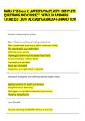 NURS 372 Exam 2 LATEST UPDATE WITH COMPLETE  QUESTIONS AND CORRECT DETAILED ANSWERS  VERIFIED 100&percnt; ALREADY GRADED A&plus;BRAND NEW 