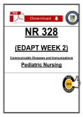 NR 328 EDAPT Week 2 Notes &lpar;2026&rpar; PDF &vert; Communicable Diseases & Immunizations