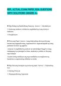 REPL ACTUAL EXAM PAPER 2026 QUESTIONS WITH SOLUTIONS GRADED A&plus;