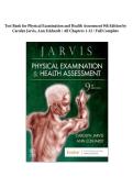 Test Bank for Physical Examination and Health Assessment 9th Edition by  Carolyn Jarvis&comma; Ann Eckhardt &sol; All Chapters 1-32 &sol; Full Complete