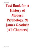 Test Bank Research in Psychology&comma; Methods and Design 9th Edition by Kerri A&period; Goodwin&vert;&vert;ISBN&colon;9781119667308