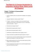 Test Bank for A Concise Introduction to  Linguistics&comma; 6e Bruce Rowe&comma; Diane Levine&vert;&vert; ISBN&colon;9781032214245