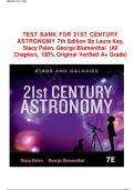 TEST BANK FOR 21ST CENTURY  ASTRONOMY 7th Edition By Laura Kay&comma;  Stacy Palen&comma; George Blumenthal &lpar;All  Chapters&comma; 100&percnt; Original Verified A&plus; Grade&rpar; 