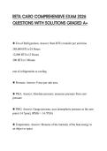 RETA CARO COMPREHENSIVE EXAM 2026 QUESTIONS WITH SOLUTIONS GRADED A&plus;