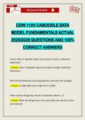 CDW 110V CABOODLE DATA MODEL FUNDAMENTALS ACTUAL 2026 QUESTIONS AND 100&percnt; CORRECT ANSWERS