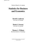 Solutions Manual to Accompany  Statistics for Business  and Economics  David R&period; Anderson &vert;&vert;ISBN&colon;9780357715857