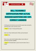 DELL TECHDIRECT CERTIFICATION PREP ACTUAL 2026 QUESTIONS AND 100&percnt; CORRECT ANSWERS