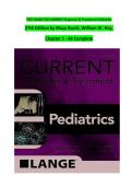 TEST BANK FOR CURRENT Diagnosis & Treatment Pediatrics 27th Edition by Maya Bunik&semi; William W&period; Hay&comma; Chapter 1 - 46 Complete