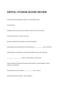 DENTAL HYGIENE BOARD REVIEW QUESTIONS AND ANSWERS
