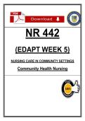 NR 442 EDAPT Week 5 Notes &lpar;2026&rpar; PDF &vert; Nursing Care in Community Settings
