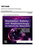 TEST BANK&lowbar;&lowbar;Radiation Safety and Radiobiology In Medical Imaging 10th Edition by Mary Alice Statkiewicz Sherer &comma;ISBN&colon; 9780443123535 &vert;Chapters 1-14&vert; All Chapters Verified&comma; Guide A&plus;
