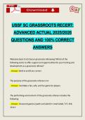 USSF SC GRASSROOTS RECERT&colon; ADVANCED ACTUAL 2026 QUESTIONS AND 100&percnt; CORRECT ANSWERS