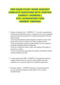 CRIS EXAM STUDY GUIDE 2026&sol;2027  COMPLETE QUESTIONS WITH VERIFIED  CORRECT ANSWERS &vert;&vert;  100&percnt; GUARANTEED PASS  <NEWEST VERSION> 