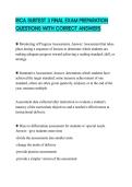 RICA SUBTEST 3 FINAL EXAM PREPARATION QUESTIONS WITH CORRECT ANSWERS