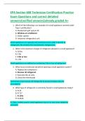EPA Section 608 Technician Certification Practice  Exam Questions and correct detailed  answers&lbrace;verified answers&rcub;already graded A&plus; 