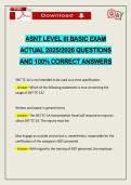 ASNT LEVEL III BASIC EXAM ACTUAL 2026 QUESTIONS AND 100&percnt; CORRECT ANSWERS