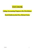 Test bank for college accounting 17th Edition David Haddock&comma; John Price&comma; Michael Farina&period;