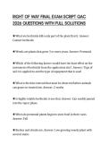 RIGHT OF WAY FINAL EXAM SCRIPT QAC 2026 QUESTIONS WITH FULL SOLUTIONS