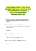 TLETA WEEK 7 EXAM STUDY GUIDE  2026&sol;2027 COMPLETE QUESTIONS WITH  VERIFIED CORRECT ANSWERS &vert;&vert;  100&percnt; GUARANTEED PASS  <NEWEST VERSION> 