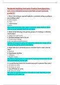 Residential Building Contractor Practice Exam Questions  and correct detailed answers&lbrace;verified answers&rcub;already  graded A&plus; 
