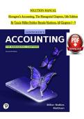 Horngren's Accounting &lpar;14th Ed&rpar; Managerial Chapters Solutions &vert; Chapters 1-9