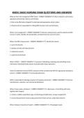 4NOX1 BASIC NURSING EXAM QUESTIONS AND ANSWERS