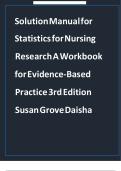 Statistics for Nursing Research &lpar;3rd Edition&rpar; Workbook Solutions &vert; Grove & Cipher
