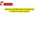 Test Bank &ndash; Ethics in Information Technology&comma; 7th Edition &vert; All Chapters &vert; Verified Q&A &vert; ISBN 9780357716441