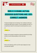 ISDS 3115 EXAM 2 ACTUAL 2026 QUESTIONS AND 100&percnt; CORRECT ANSWERS