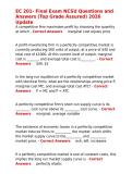 EC 201- Final Exam NCSU Questions and Answers &lpar;Top Grade Assured&rpar; 2026 Update&period;
