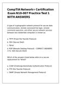 CompTIA Network&plus; Certification Exam N10-007 Practice Test 1 WITH ANSWERS&period;