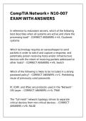 CompTIA Network&plus; N10-007 EXAM WITH ANSWERS