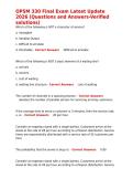 OPSM 330 Final Exam Latest Update 2026 &lpar;Questions and Answers-Verified solutions&rpar;