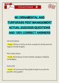 NC ORNAMENTAL AND TURFGRASS PEST MANAGEMENT ACTUAL 2026 QUESTIONS AND 100&percnt; CORRECT ANSWERS