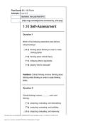 WDU C168&vert; Critcal Thinking Mod 1 Test With complete solution Rated A&plus; &vert; NEW EDITION  