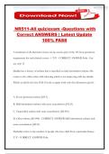 NR511-All quiz&sol;exam -Questions with Correct ANSWERS &vert; Latest Update 100&percnt; PASS