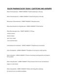 GALEN PHARMACOLOGY EXAM 1 QUESTIONS AND ANSWERS