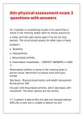 Adv physical assessment exam 3 questions with answers