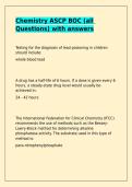 Chemistry ASCP BOC &lpar;all Questions&rpar; with answers