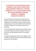 ACAMS FINAL EXAM 2025&sol;2026 BANK 2  VERSIONS AND STUDY GUIDE WELL  RESEARCHED CURRENTLY TESTING  COMPLETE ACTUAL QUESTIONS WITH  DETAILED VERIFIED ANSWERS  EXPERTLY VERIFIED  &sol;ALREADY GRADED A&plus; 