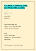 ASCP BOC Chemistry exam questions with answers