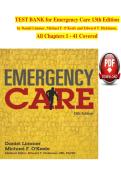 Test Bank for Emergency Care 13th Edition &ndash; 100&percnt; Accurate Answers &vert; Exam Prep &vert; Latest Update 2026 &ndash; Daniel Limmer EMT-P & Michael O&rsquo;Keefe